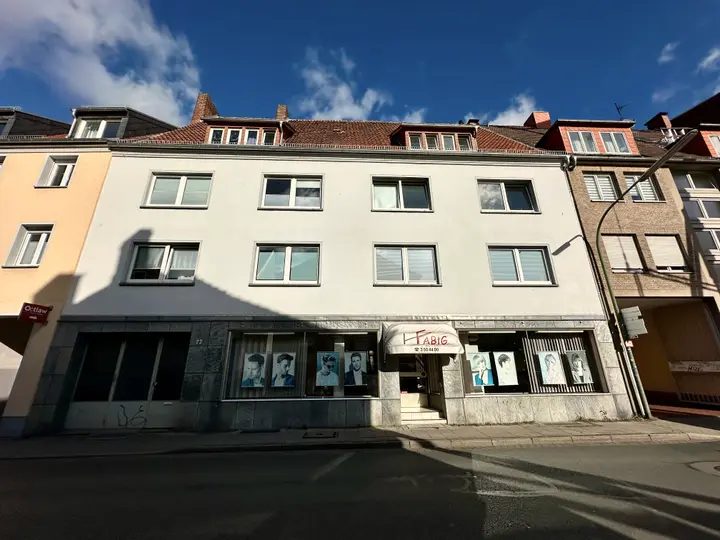 Rückansicht eines Mehrfamilienhauses in der Osnabrücker Innenstadt